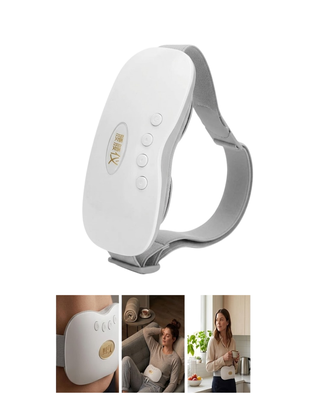 Kızılötesi Isıtmalı Titreşimli Kadın Bel ve Rahim Masaj Kemeri USB Şarjlı - Lisinya