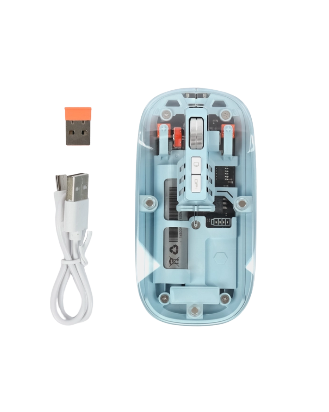 800 1600 DPI Ayarlanabilir Mavi Kablosuz Mouse Pilli - Lisinya