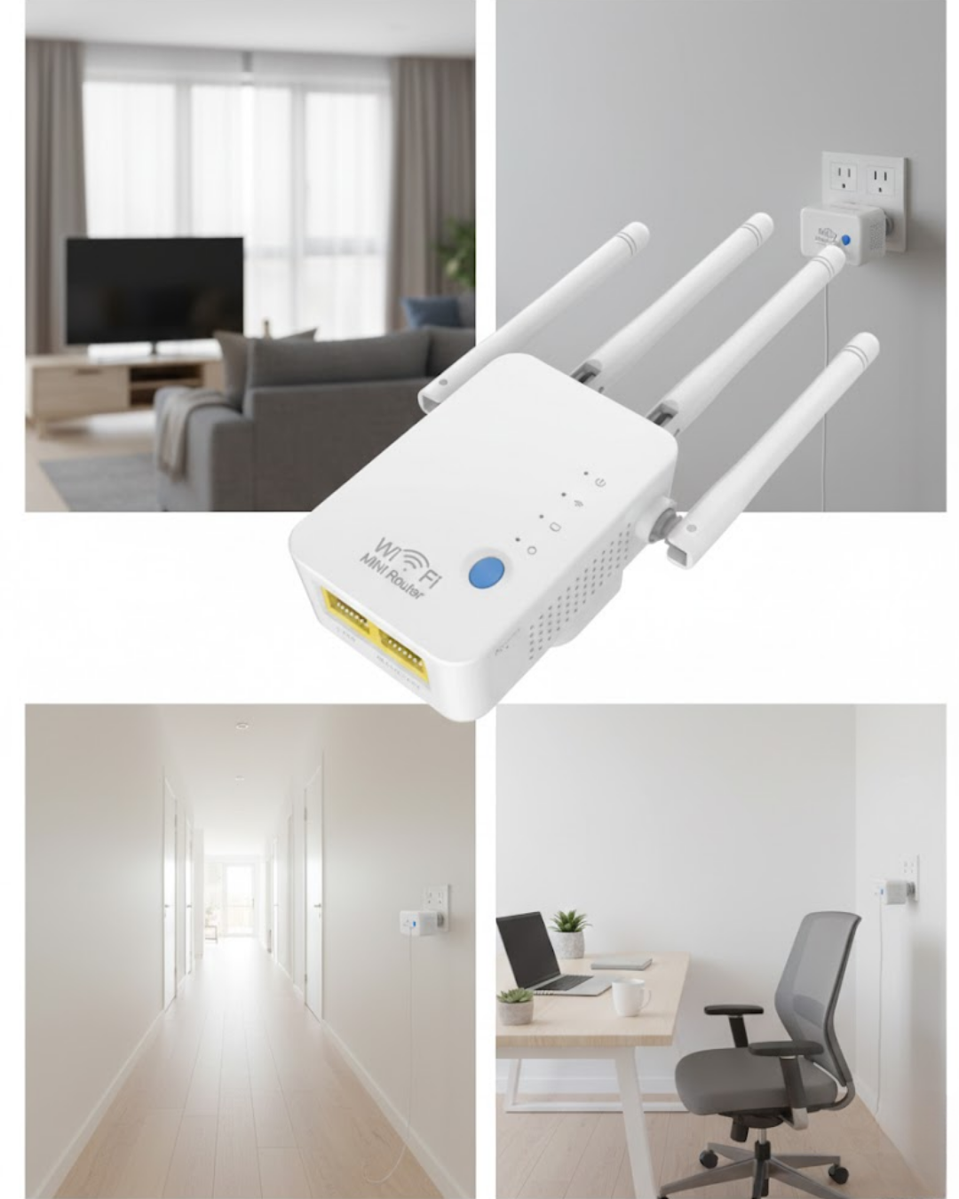 4 ANTENLİ WİFİ GÜÇLENDİRİCİ - Lisinya