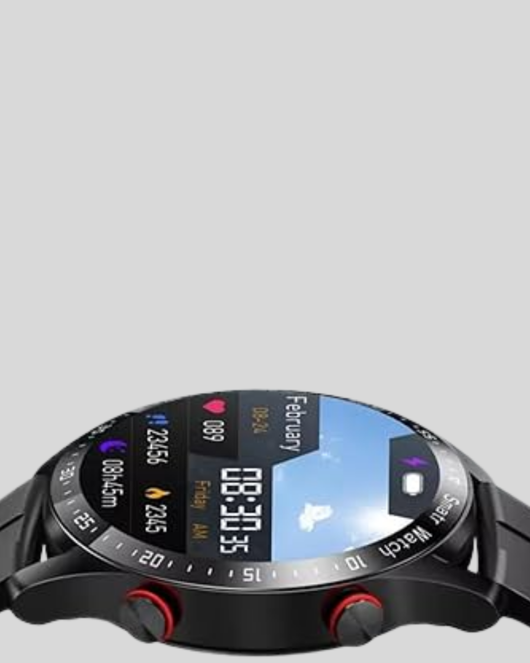 Akıllı Saat Amoled Ekran Metal Ve Deri Kordonlu Uyku ve Sağlık Takibi Titreşimli - Lisinya