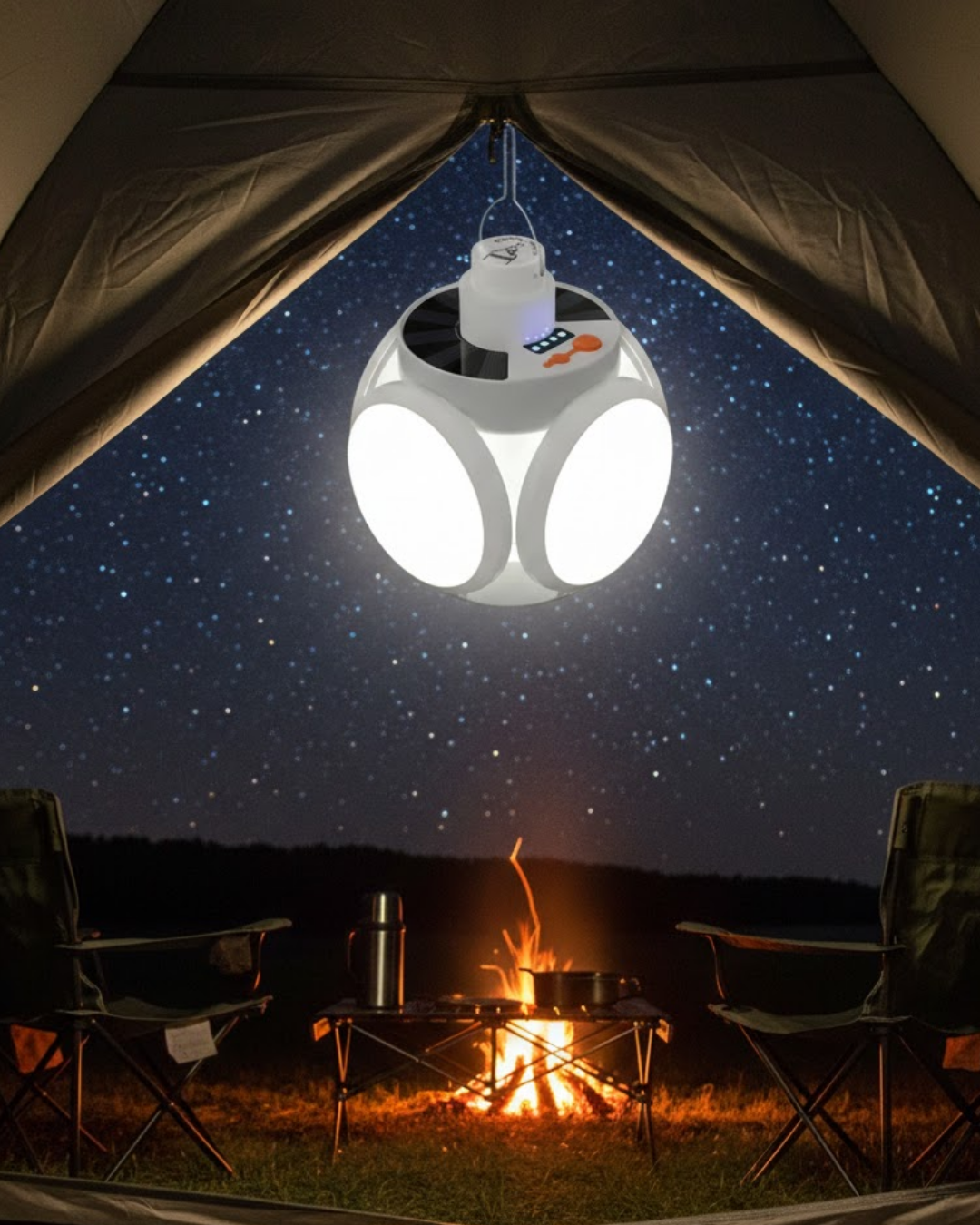 Güneş Enerjili Solar Aydınlatma Kamp Çadır Lambası Şarjlı Ampül Led Şarjlı El Feneri Işıldak - Lisinya