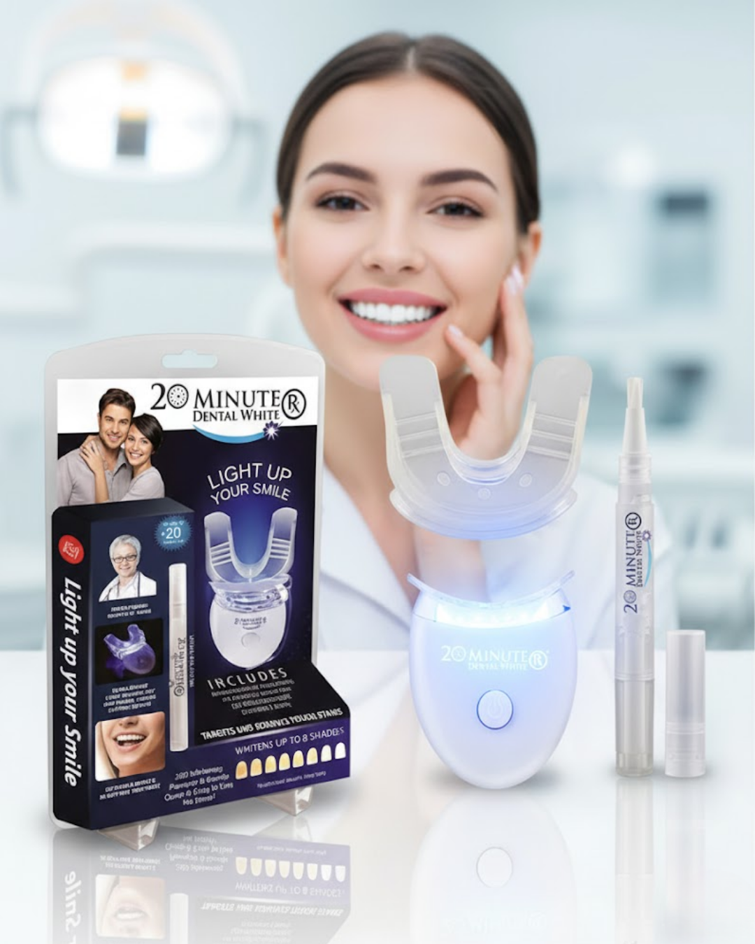 Beyazlatma Kalemli LED Diş Parlatma Seti - Lisinya