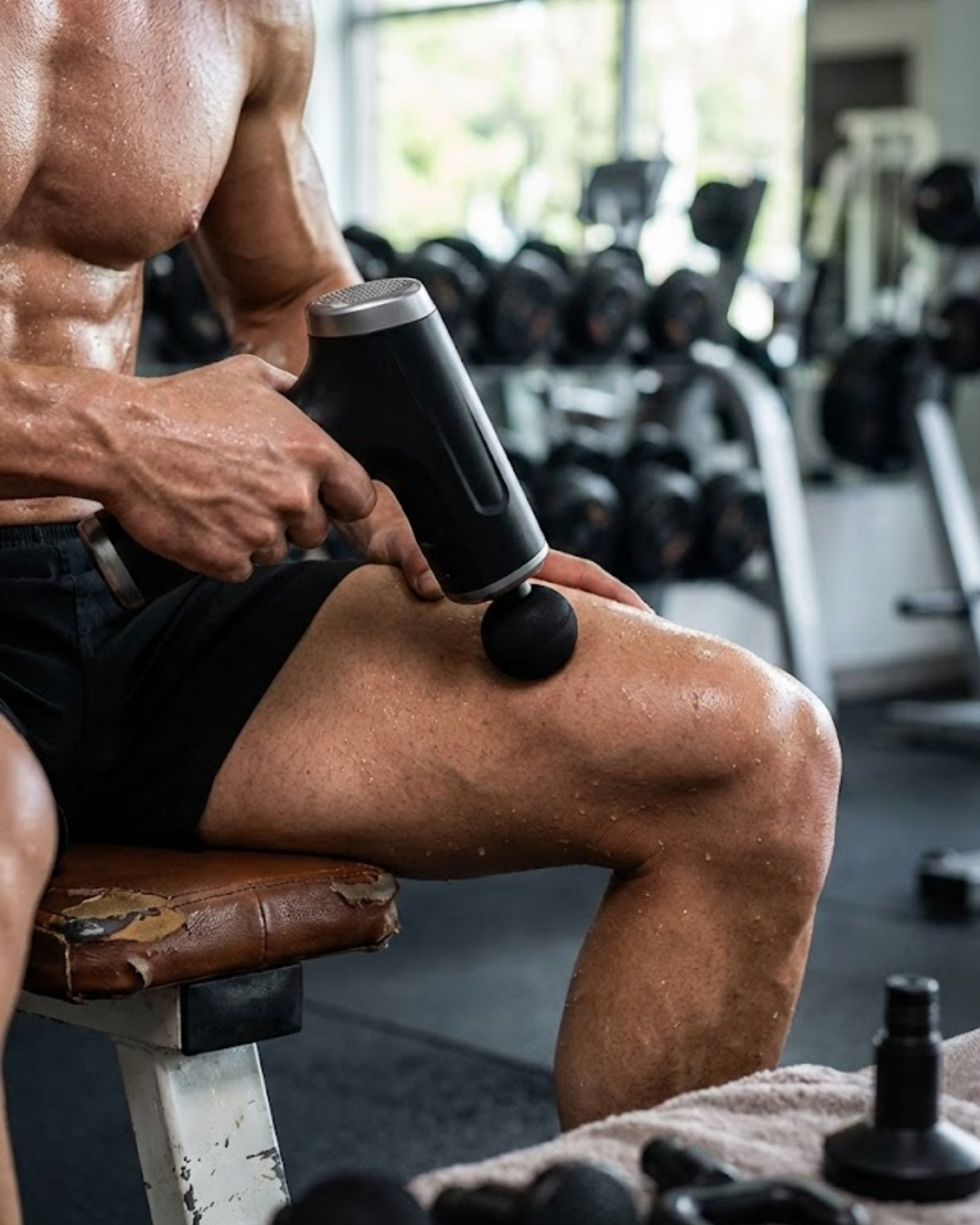 Profesyonel Masaj Tabancası Sporcu Masaj Aleti 4 Başlıklı Şarjlı Titreşimli - Lisinya