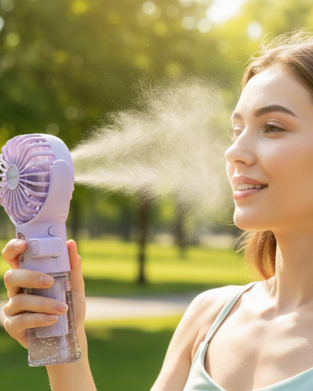 Dönen Su Sisli El Fanı – 4 Kademeli Rüzgar, Şeffaf Su Haznesi, Sessiz Çalışma - Lisinya