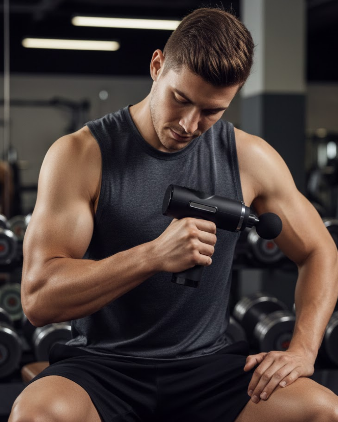 Şarjlı Masaj Tabancası 4 Başlıklı Mini Masaj Tabancası ve Masaj Aleti - Lisinya