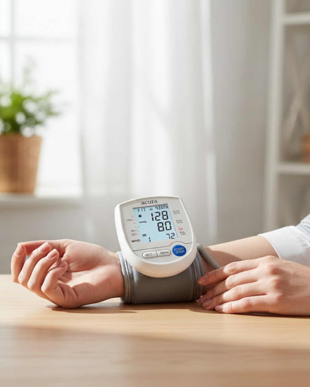 Dijital Bilek Tansiyon Aleti Çift Güç Kaynaklı HD Ekranlı - Lisinya