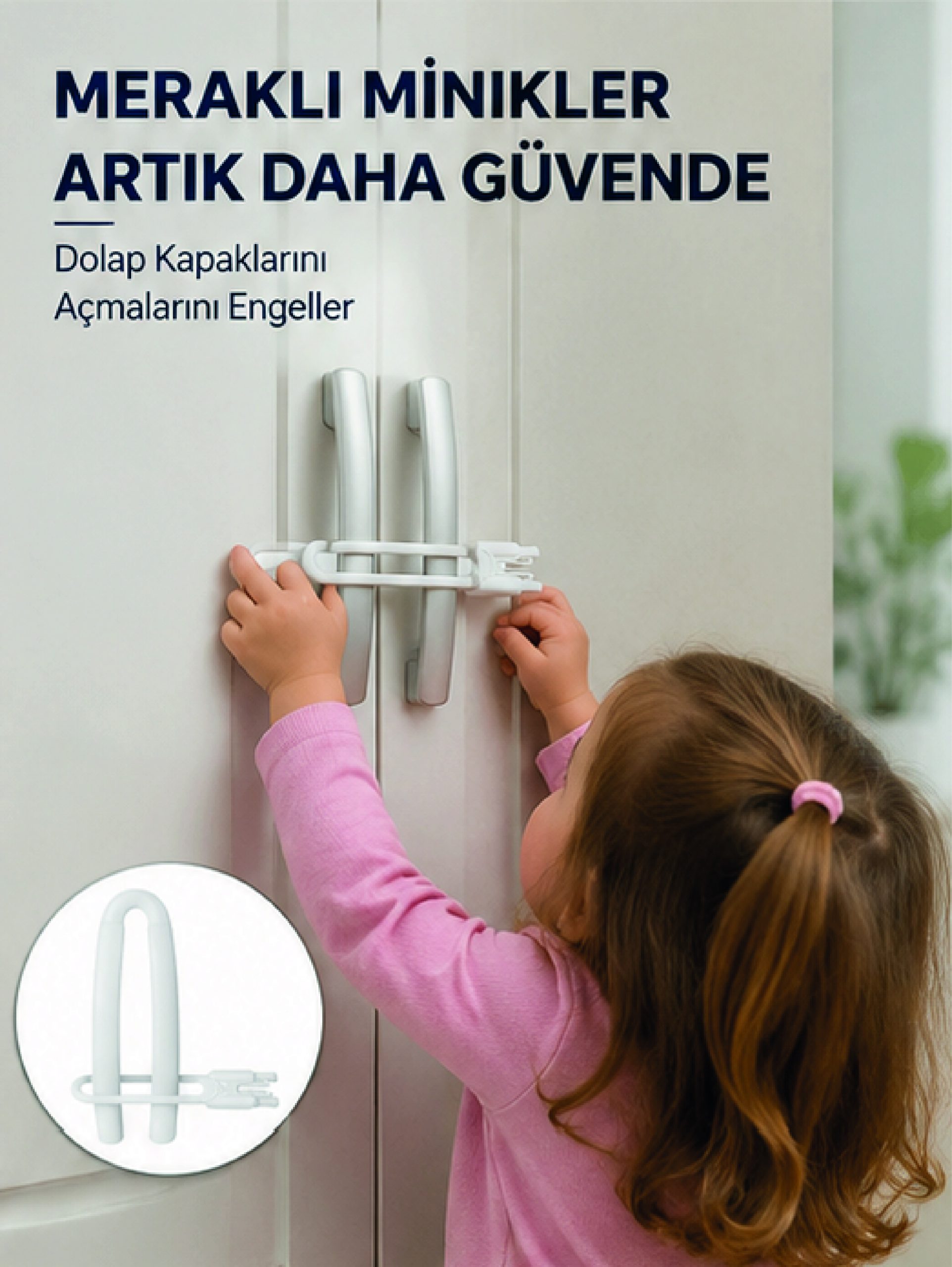 4 Adet Dolap Emniyet Kilidi Çocuk Güvenliği İçin Güçlü ve Dayanıklı Set - Lisinya 4 Adet Dolap Emniyet Kilidi Çocuk Güvenliği İçin Güçlü ve Dayanıklı Set - Lisinya