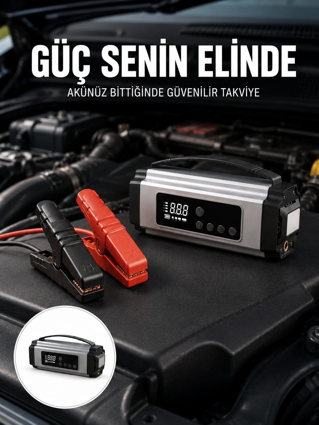 Yolda Kalmaya Son Dijital Ekranlı Akü Takviye ve Hava Kompresörü Çok Fonksiyonlu Acil Güç Ünitesi - Lisinya Yolda Kalmaya Son Dijital Ekranlı Akü Takviye ve Hava Kompresörü Çok Fonksiyonlu Acil Güç Ünitesi - Lisinya