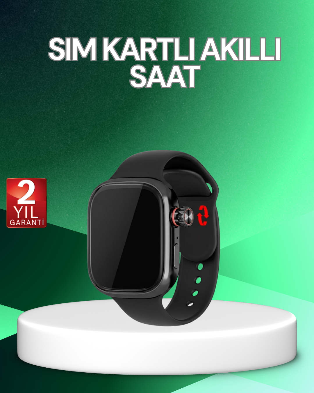 Adımsayar ve Nabız Ölçerli SIM Kartlı Akıllı Saat - Lisinya