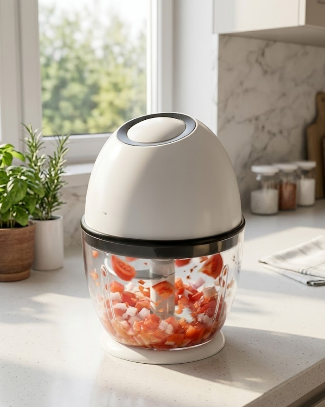 Şarjlı Mini Doğrayıcı 450 ML Kablosuz Sebze Doğrayıcı - Lisinya