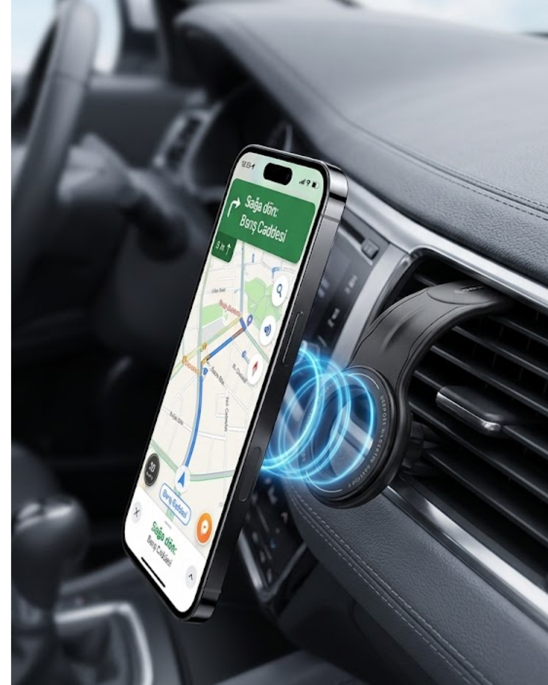 Manyetik Araç Telefon Tutucu 360 Derece Döner Güçlü Mıknatıslı Stand - Lisinya