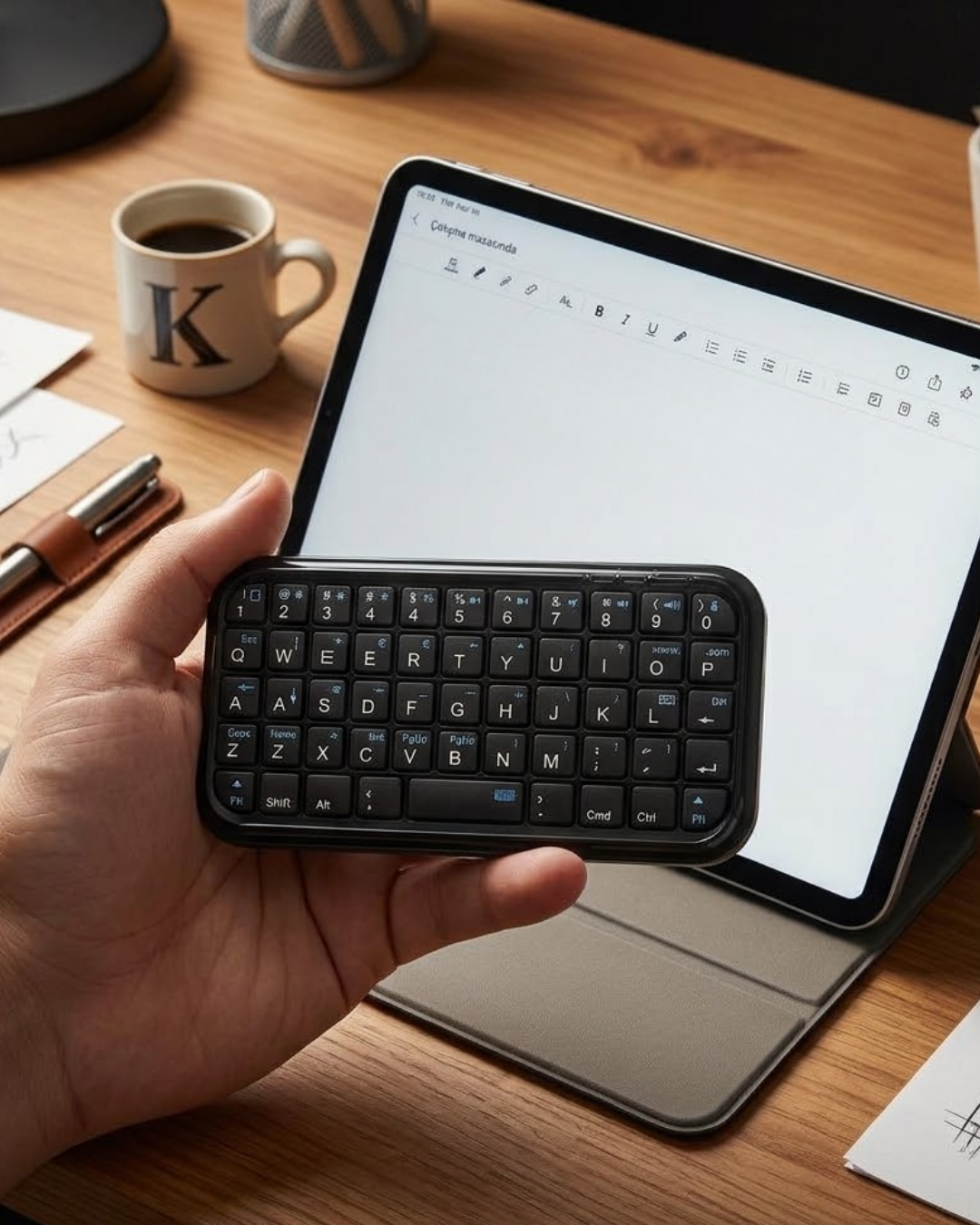 Mini Bluetooth Klavye Kablosuz Taşınabilir Cep Boyutu Klavye - Lisinya