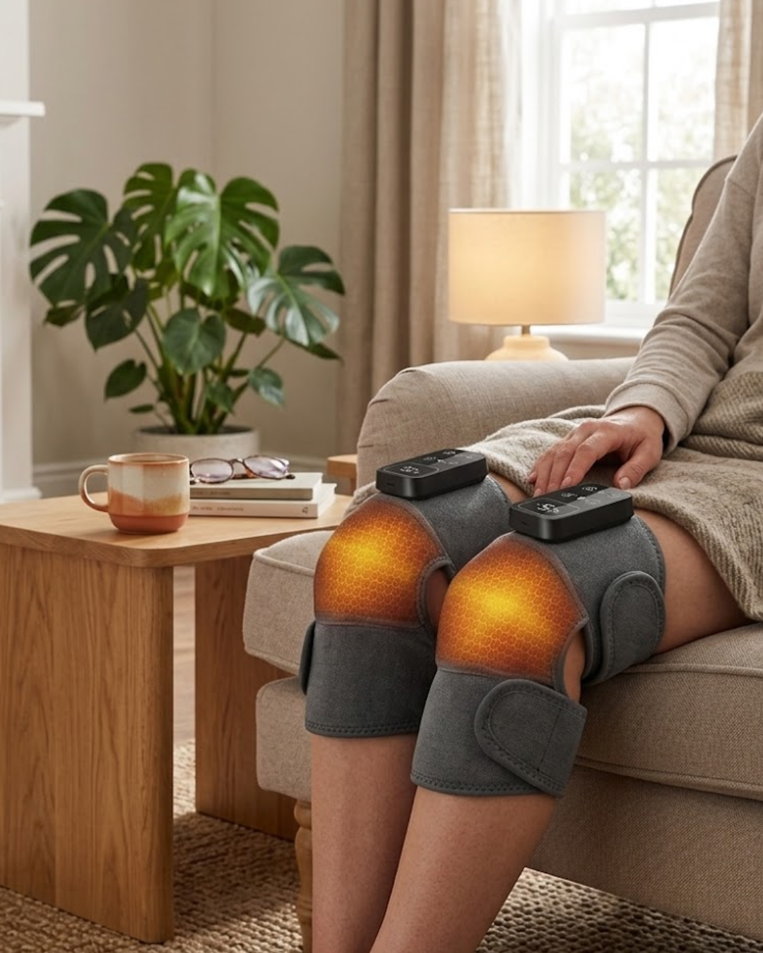 Isıtmalı Titreşimli Dizlik Masaj Cihazı Diz Omuz Dirsek Uyumlu 2 Adet Set - Lisinya