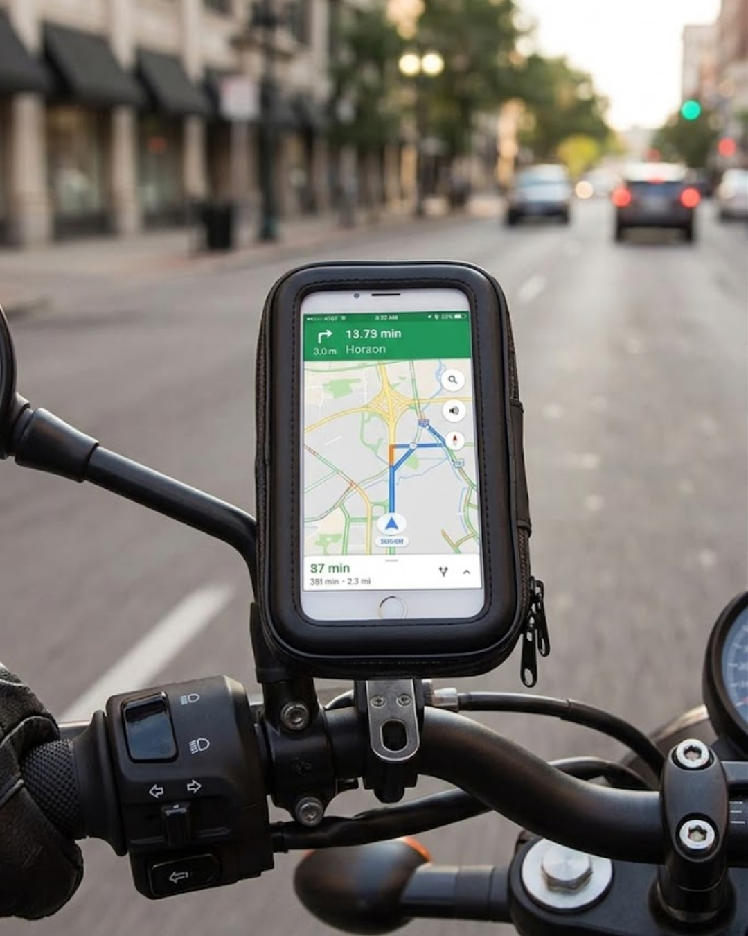 Su Geçirmez Motosiklet Bisiklet Telefon Tutucu 360 Derece Döner Gidon Telefon Standı - Lisinya