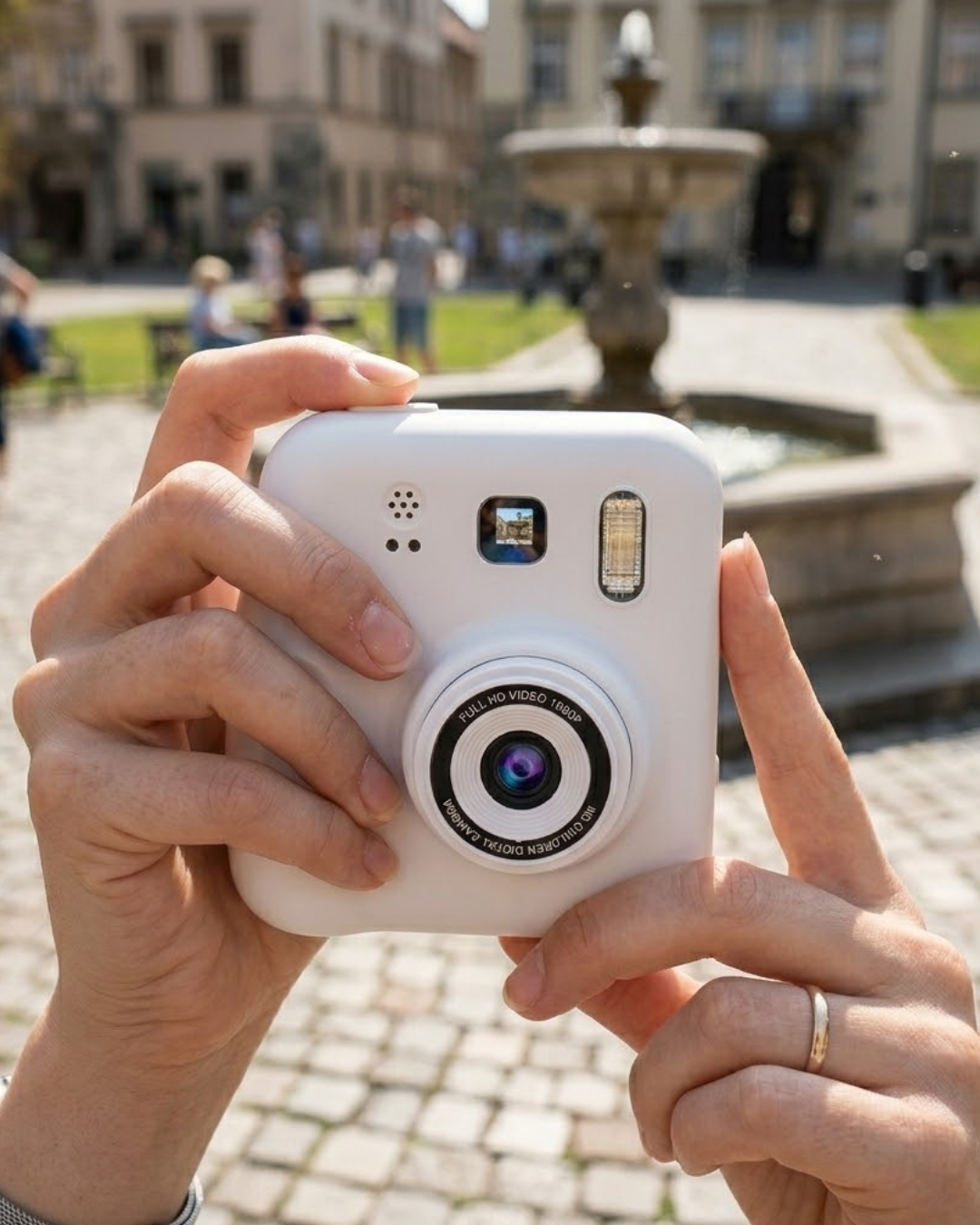 Çocuk Dijital Baskılı Kamera 5 Kalem 4 Rulo Kağıt Hediyeli Eğlenceli Fotoğraf Makinesi - Lisinya