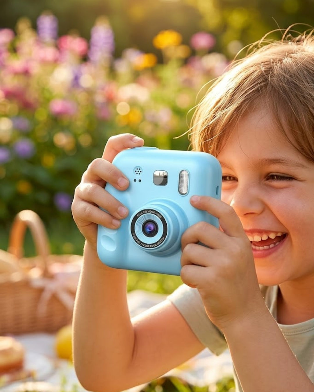 Çocuk Kamera Anında Baskı Özellikli 4 Rulo Kağıt ve 5 Kalem Hediyeli - Lisinya