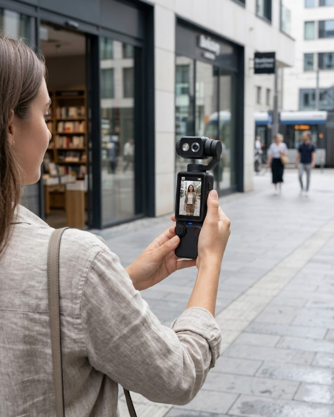 4K Ultra HD Vlog Kamera 2.0 İnç IPS Ekran ve Döner Lens Taşınabilir Aksiyon Kamera - Lisinya