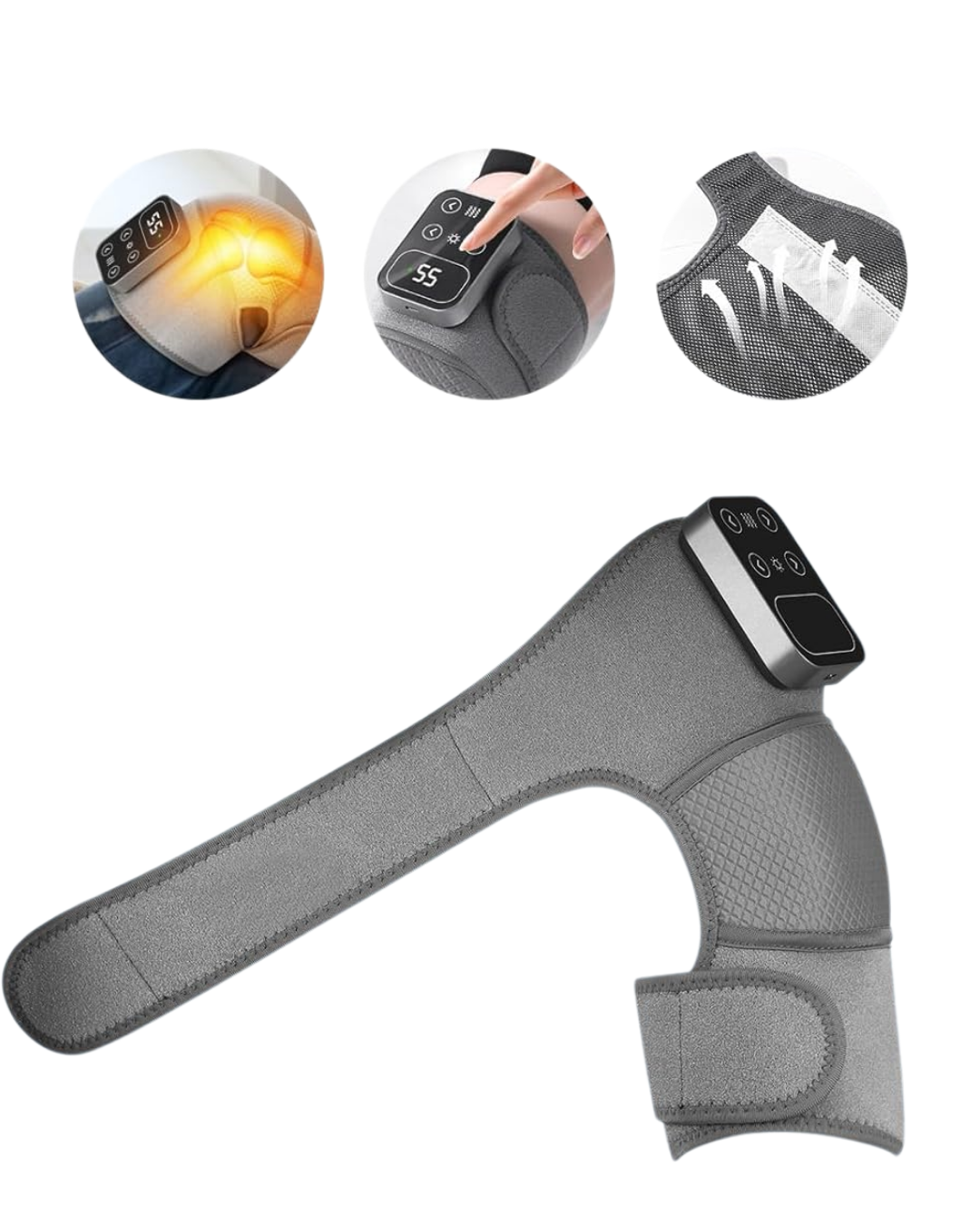 Isıtmalı Diz Omuz Dirsek Masaj Dizlik Seti Titreşimli Masaj Aleti 2 Adet - Lisinya