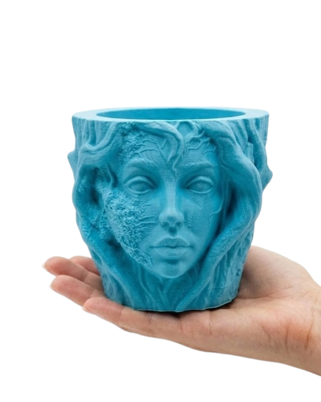 Dekoratif 3D Kadın Yüzü Ağaç Tasarımlı Saksı Vazo Modern Ev Dekoru - Lisinya Dekoratif 3D Kadın Yüzü Ağaç Tasarımlı Saksı Vazo Modern Ev Dekoru - Lisinya