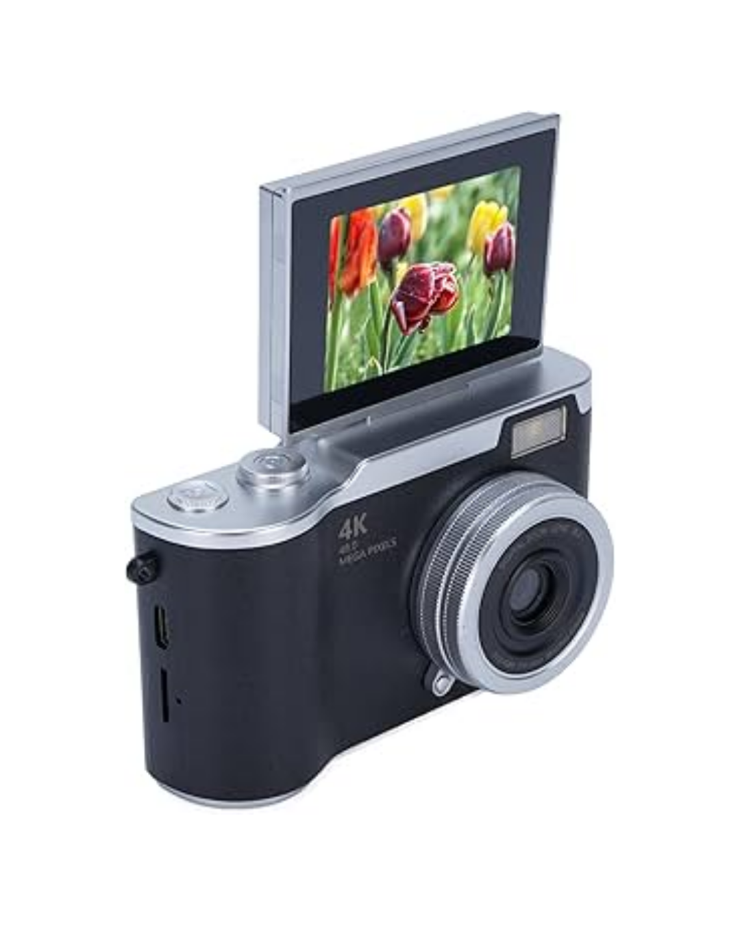 4K Dijital Kamera 48 MP 8X Zoom ve 180 Derece Flip Ekran Vlog Çekim Özellikli - Lisinya