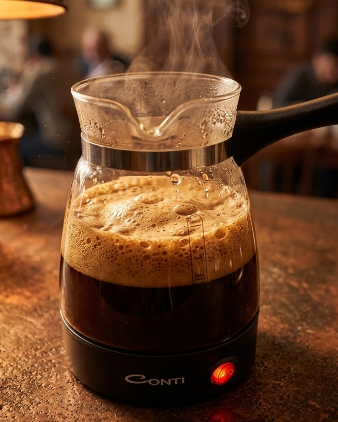 Cam Cezveli Türk Kahvesi Makinesi 650W 5 Fincan Kapasiteli Elektrikli Kahve Makinesi - Lisinya