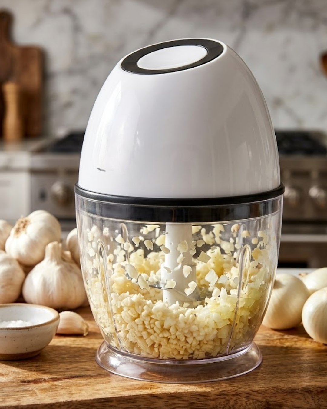 Kablosuz Mini Doğrayıcı 450 ML Şarjlı Sebze Doğrayıcı Paslanmaz Çelik Bıçaklı - Lisinya