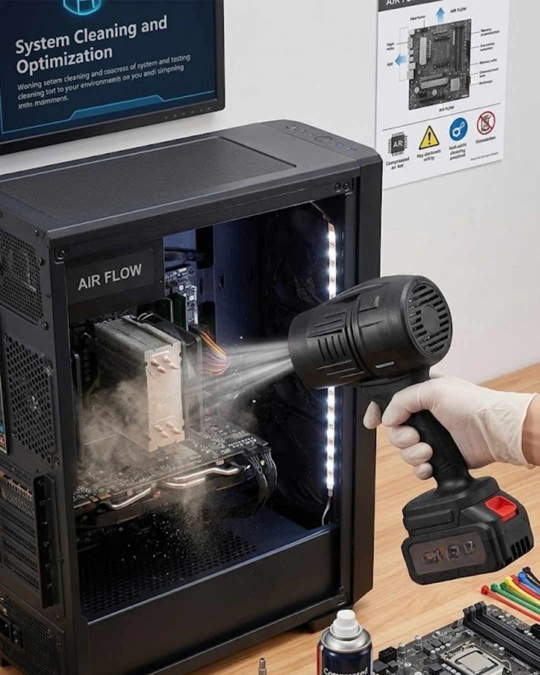 Kablosuz Yaprak Üfleyici Bahçe ve Araç Temizleme Hava Üfleme Makinesi - Lisinya