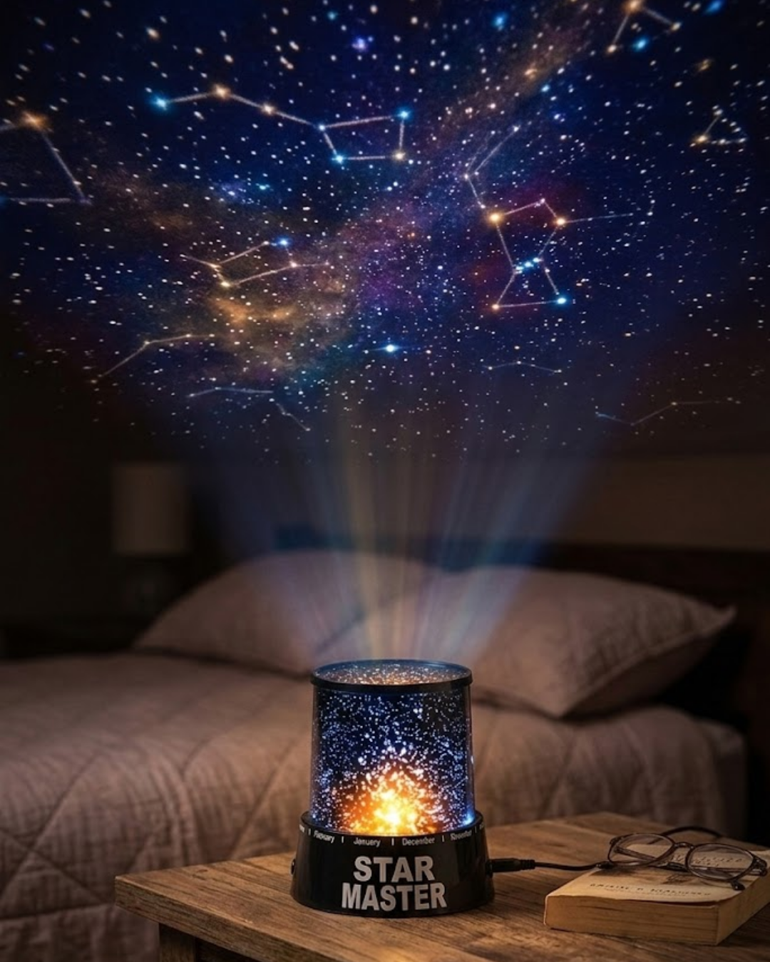 Star Projektör Gece Lambası Tavana Yıldız Yansıtan LED Işık - Lisinya