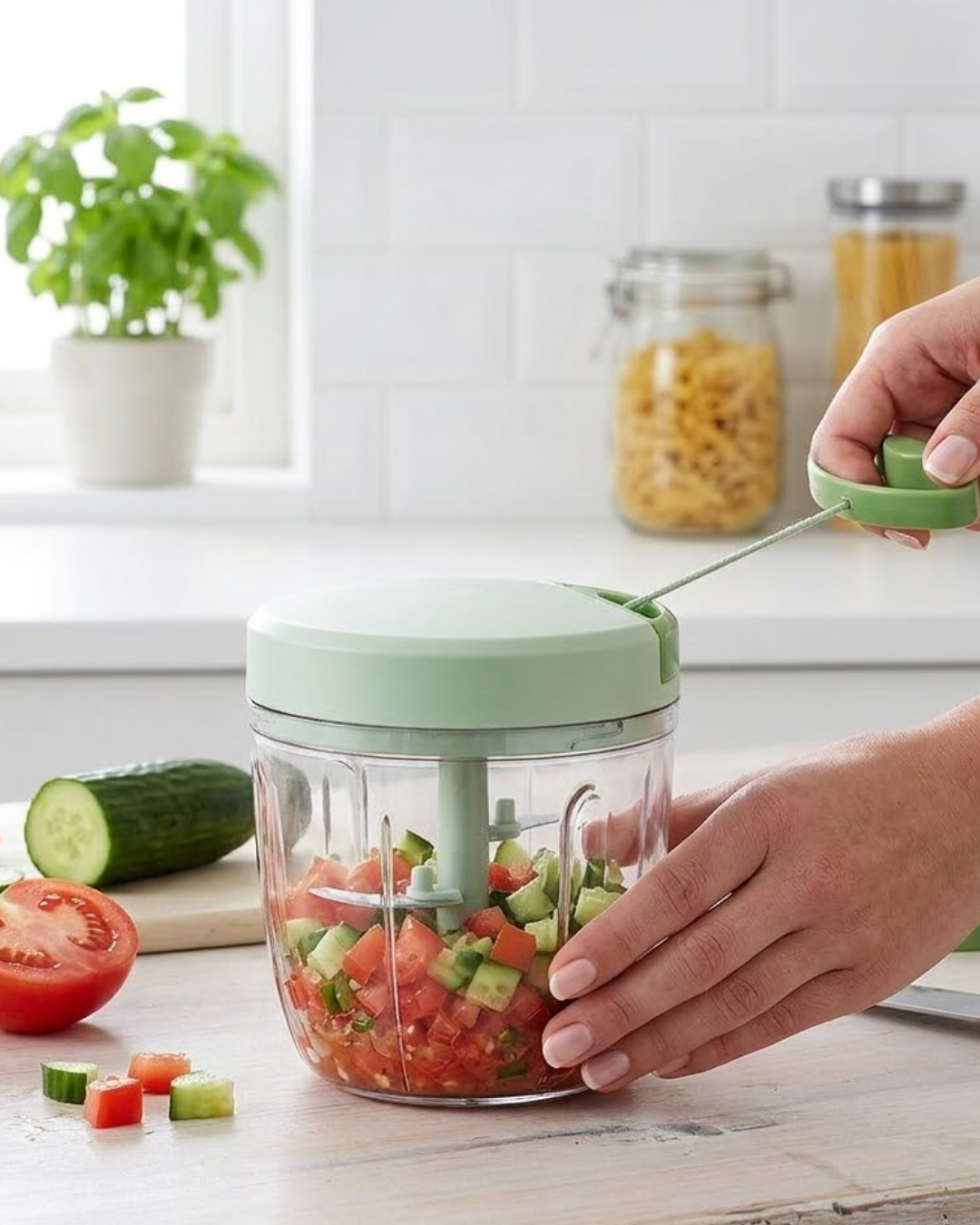 Çek Bırak Mekanizmalı Manuel Doğrayıcı Sebze ve Soğan Rondosu - Lisinya