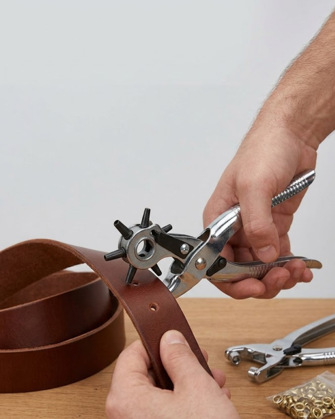 2li Kemer Delme Aparatı Deri Delik Açma Pensesi Çok Amaçlı Kullanım - Lisinya