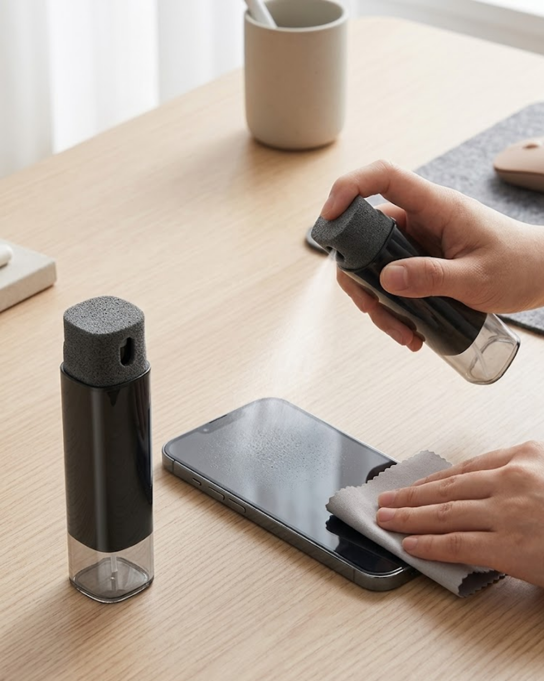 Pratik Ekran Temizleme Sprey Şişesi Telefon Tablet Monitör Temizlik Şişesi - Lisinya