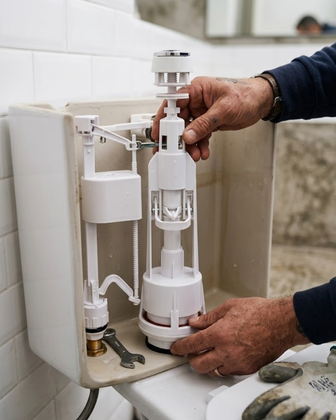 Basmalı Rezervuar İç Takımı Alt Girişli Sessiz Su Dolumlu Klozet İç Mekanizma Seti - Lisinya