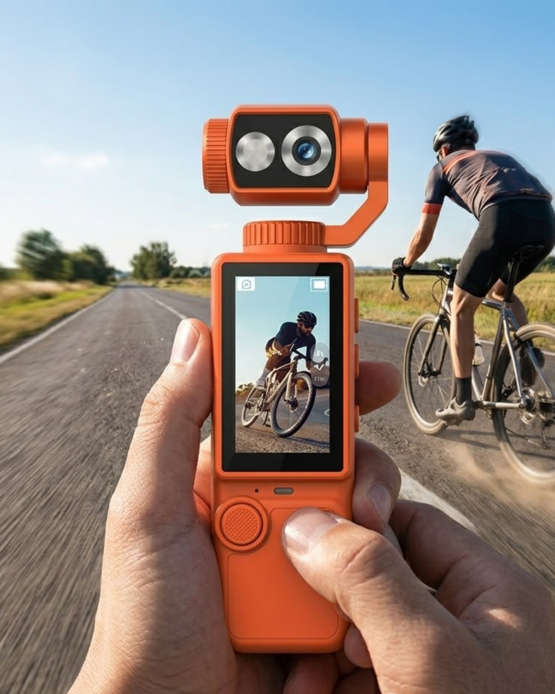 4K Video Çekim Özellikli Gimbal Kamera 180 Derece Dönebilen Lens Stabil Çekim - Lisinya