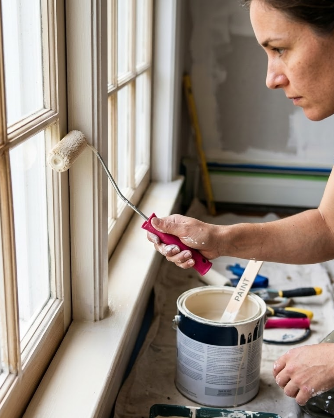 Dar Alan Boyama Rulosu 10 Cm Boya Fırça Seti 6 Adet Yedek Rulo Hediyeli - Lisinya