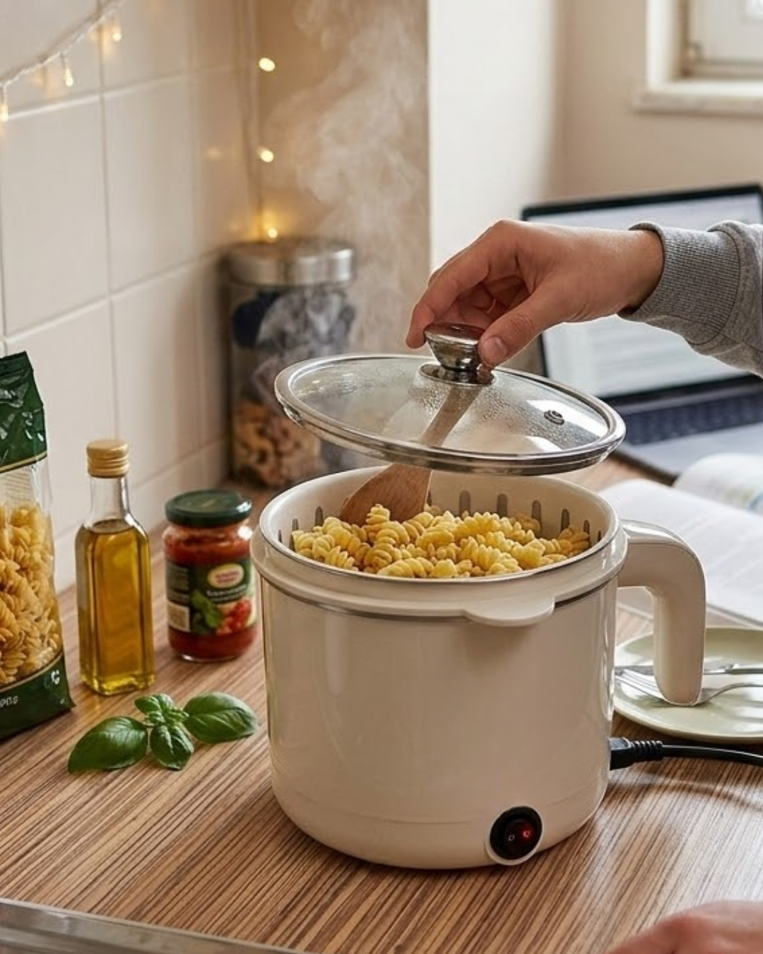 Elektrikli Mini Tencere 1 Litre Çorba Pilav Makarna Pişirici Çok Fonksiyonlu - Lisinya