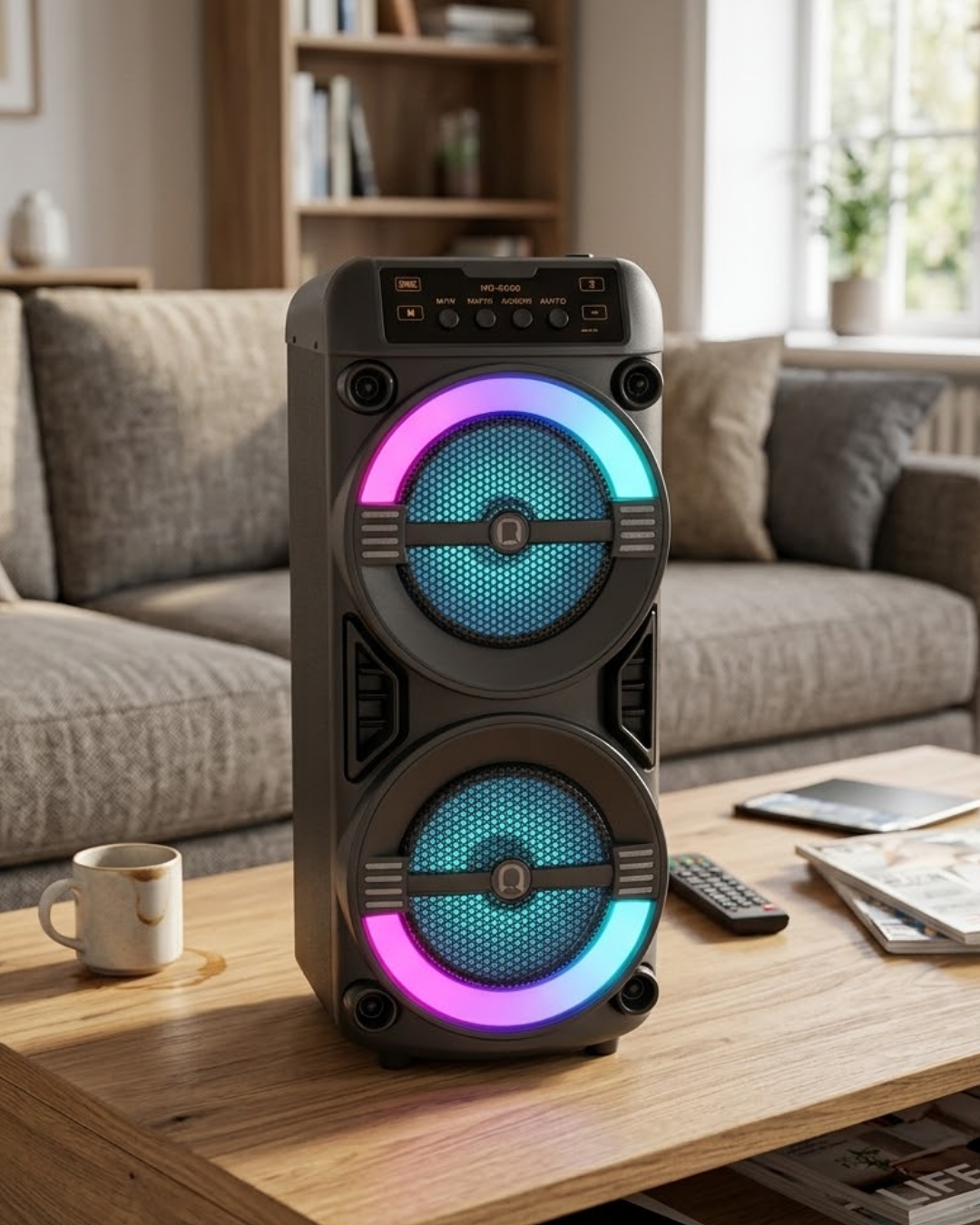 Taşınabilir Bluetooth Hoparlör RGB Işık Efektli Stereo Ses - Lisinya