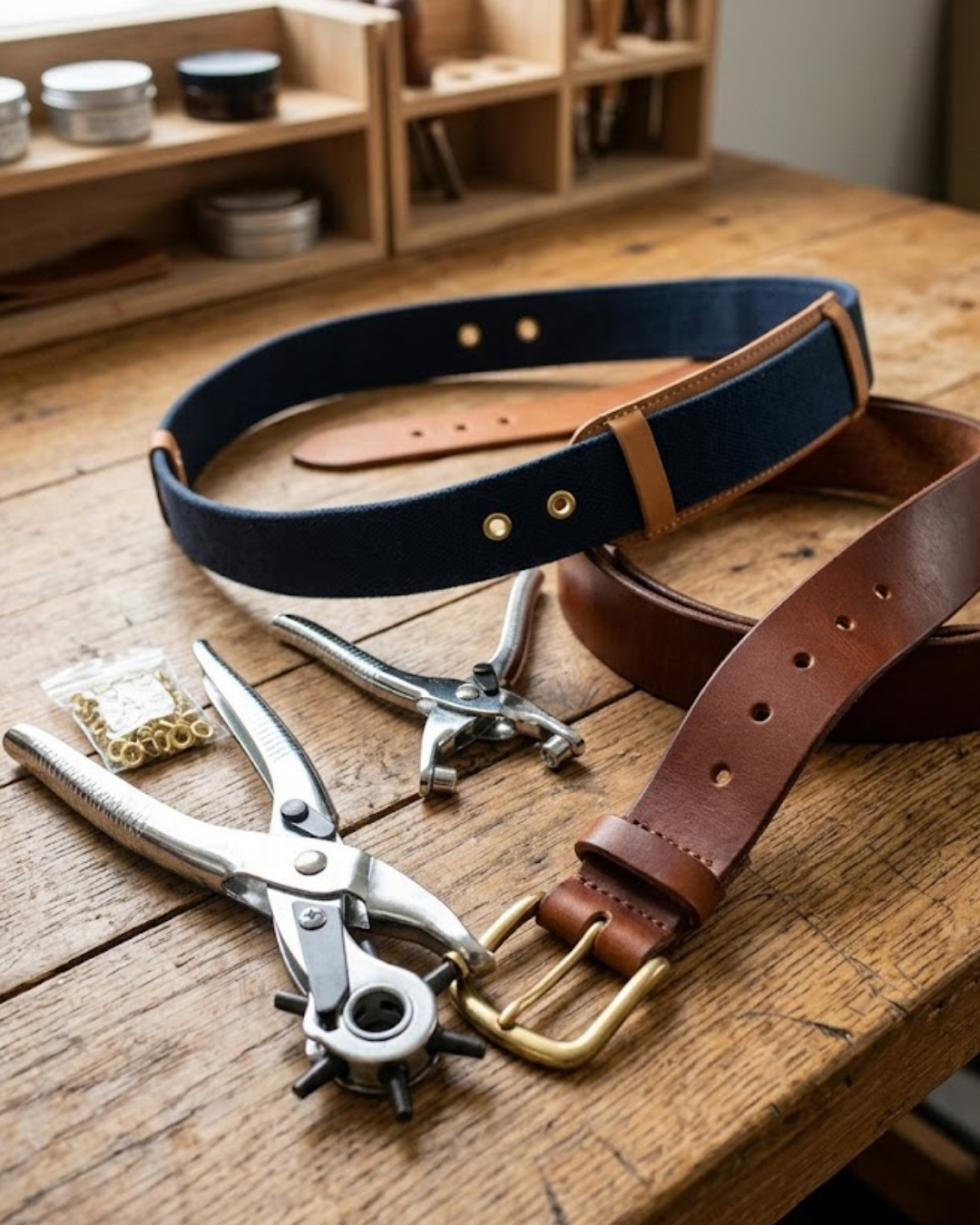 Kemer Delik Açma Aparatı 2li Set Deri Çanta Kayış Delme Aleti - Lisinya