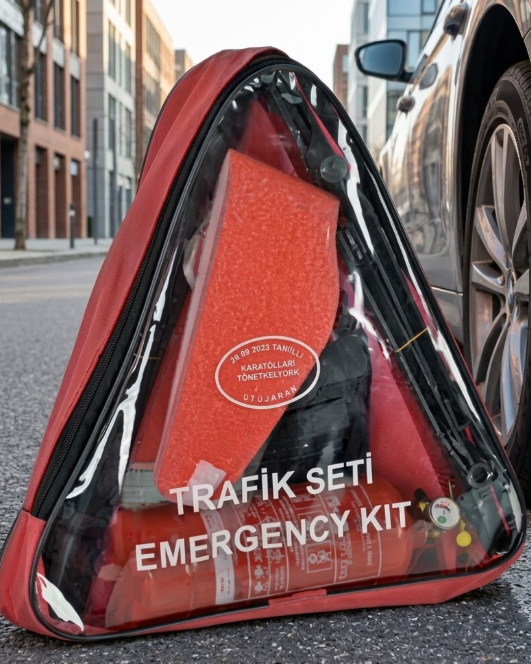 Acil Durum Trafik Seti Reflektör Yangın Tüpü ve İlk Yardım Çantalı - Lisinya