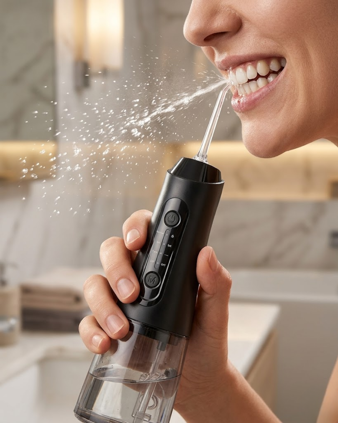 Kablosuz Ağız Duşu IPX7 Su Geçirmez 320 ml Hazneli Derin Temizlik - Lisinya