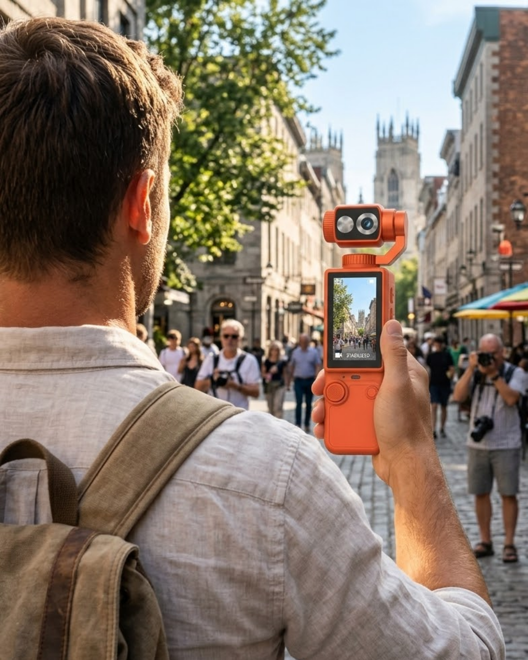 Kompakt 4K Gimbal Kamera 180 Derece Döner Başlık Stabil Video ve Vlog Uyumlu - Lisinya