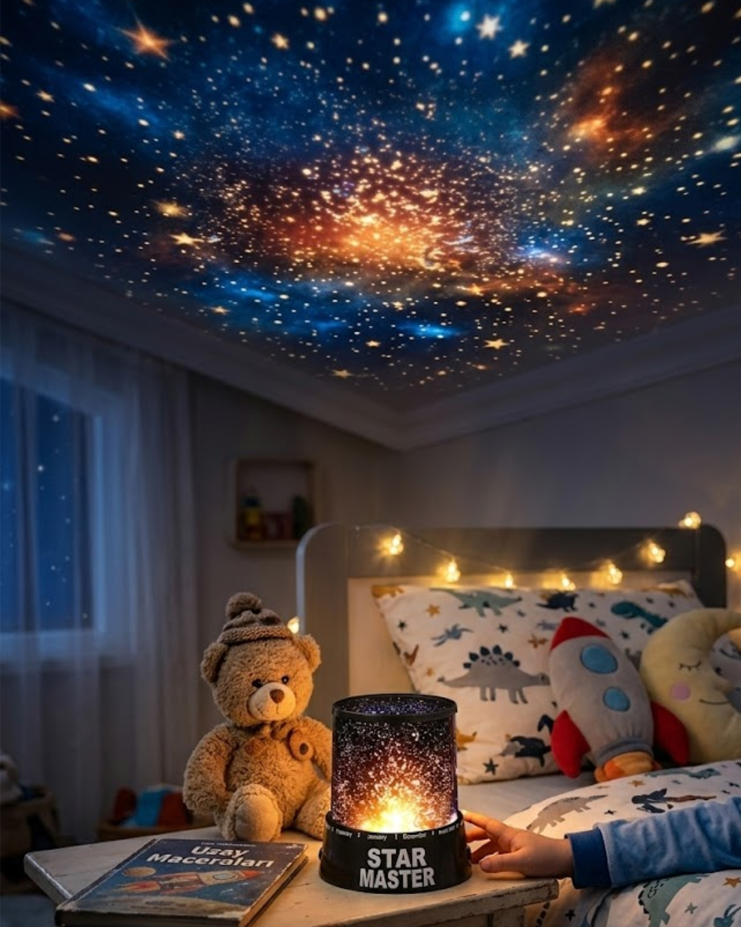 LED Yıldız Projeksiyon Lambası Romantik Oda Atmosfer Işığı - Lisinya