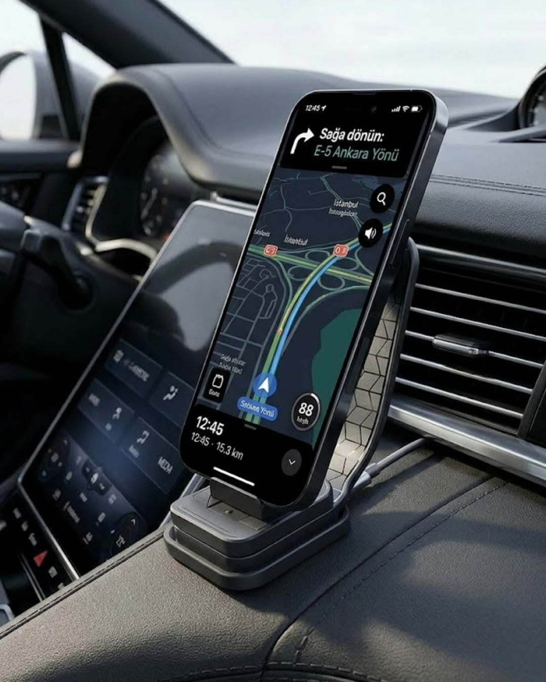 Araç Konsol Telefon Tutucu 360° Döner Katlanabilir Stand - Lisinya