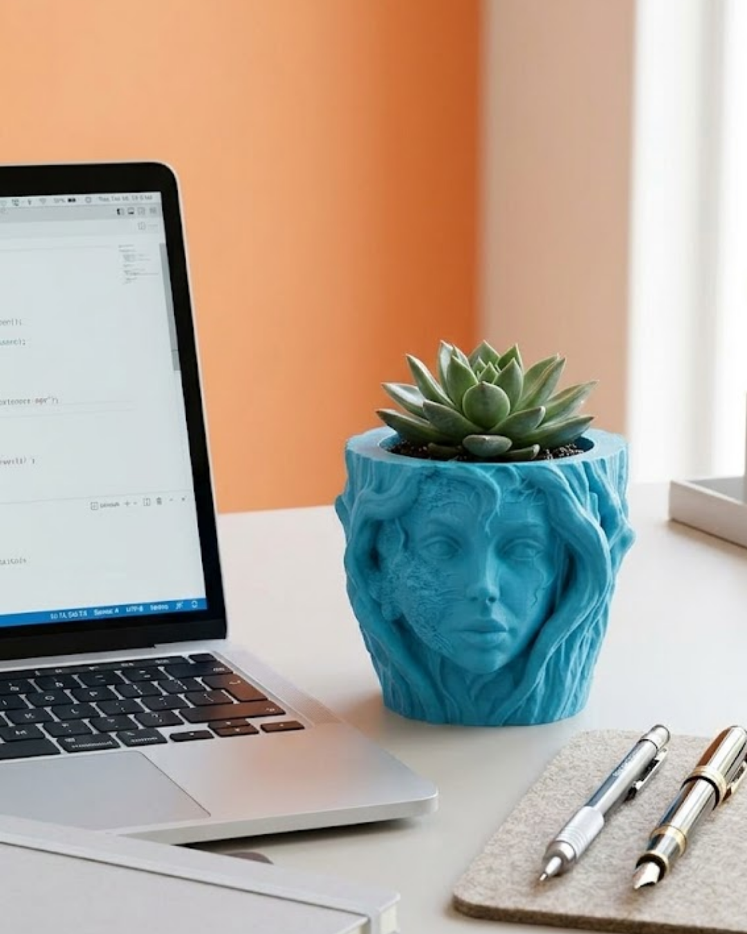 Modern Ev Dekoru İçin Kadın Yüzü Ağaç Tasarımlı Dekoratif Vazo - Lisinya Modern Ev Dekoru İçin Kadın Yüzü Ağaç Tasarımlı Dekoratif Vazo - Lisinya