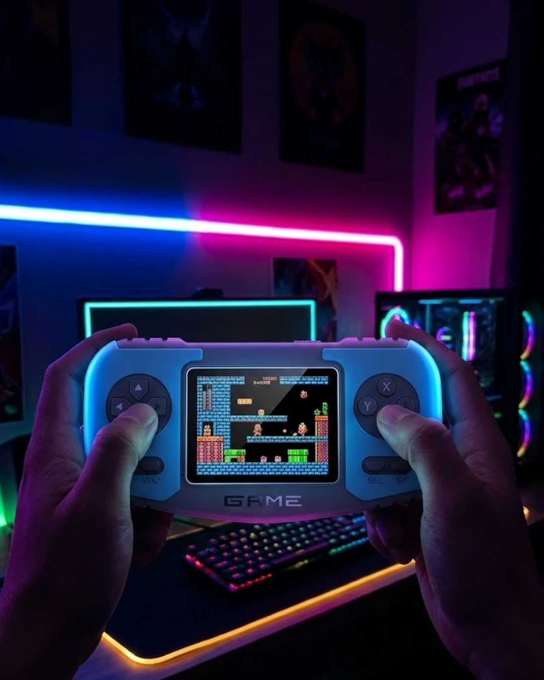 Retro El Konsolu Dahili Klasik Oyunlar AV TV Bağlantılı Şarjlı Oyun Cihazı - Lisinya