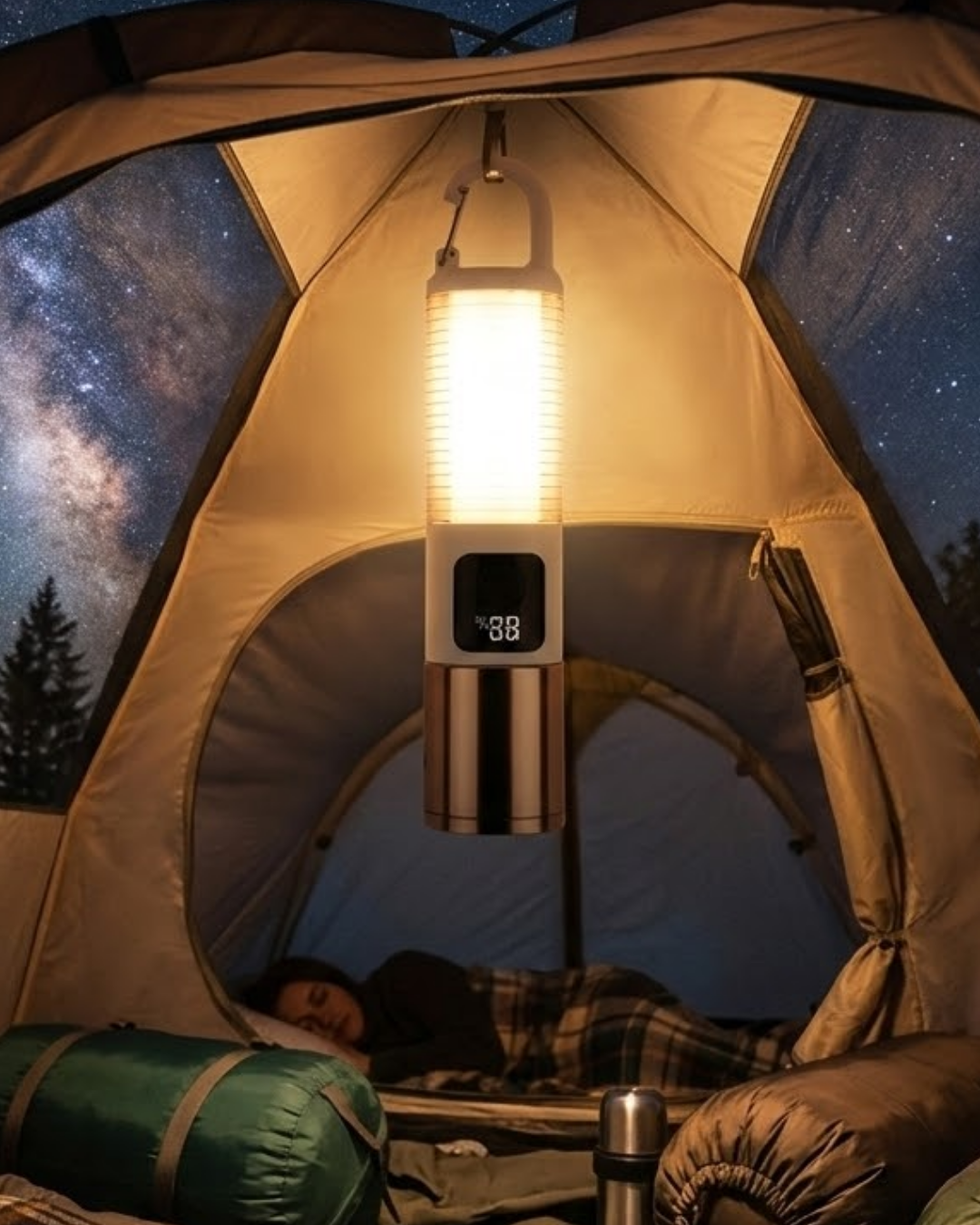 LED Kamp Lambası USB Şarjlı 500 Lümen Parlaklık Güç Göstergeli Taşınabilir Fener - Lisinya LED Kamp Lambası USB Şarjlı 500 Lümen Parlaklık Güç Göstergeli Taşınabilir Fener - Lisinya