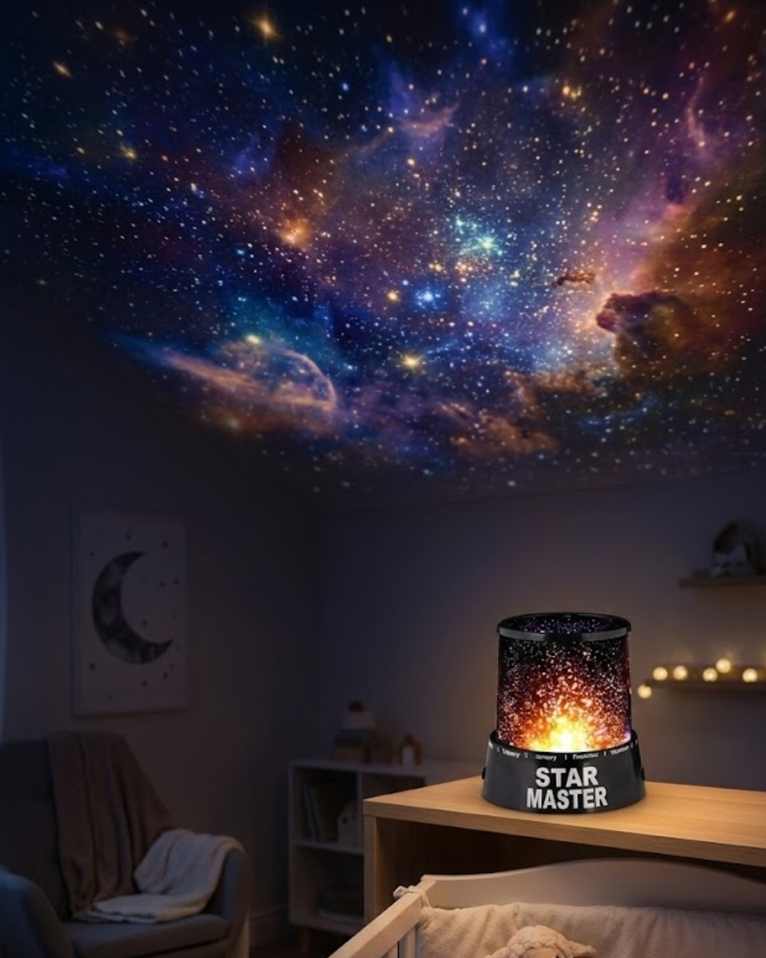 Tavana Yıldız Yansıtan Projeksiyon Gece Lambası USB Çalışan - Lisinya