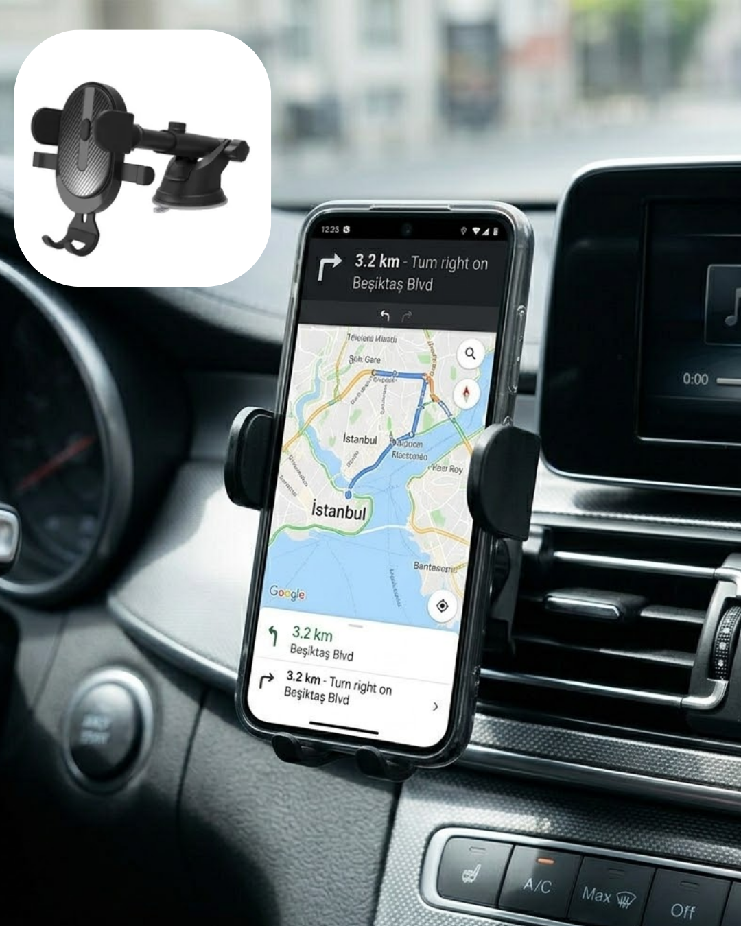 Araç Konsol Telefon Tutucu Ayarlanabilir Telefon Standı - Lisinya