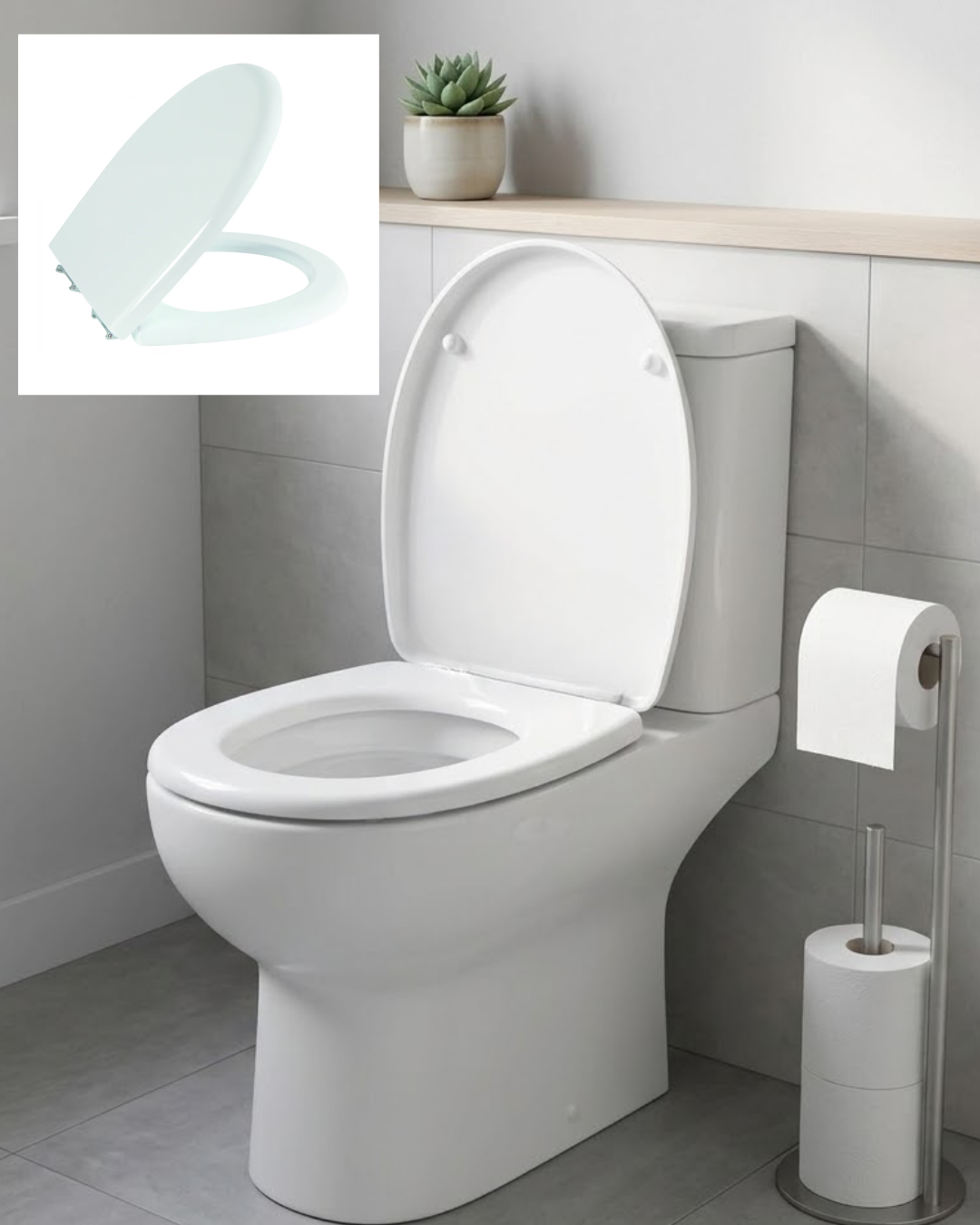 Standart Klozet Kapağı Kolay Montaj Dayanıklı Plastik Universal Uyumlu Tasarım - Lisinya Standart Klozet Kapağı Kolay Montaj Dayanıklı Plastik Universal Uyumlu Tasarım - Lisinya
