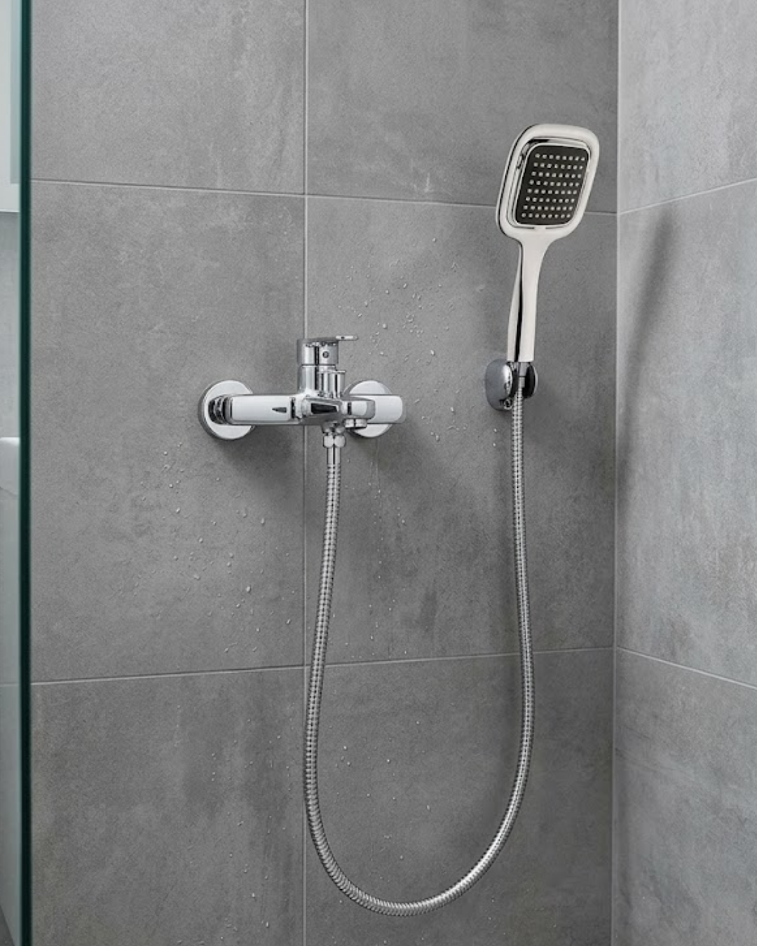 Siyah Duş Seti El Duşu Başlığı Spiral Hortum Dayanıklı Banyo Duş Aksesuarı - Lisinya