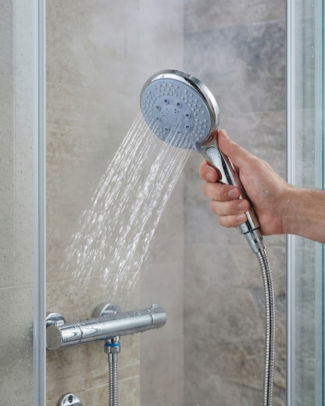 Spiral Hortumlu 4 Kademeli El Duşu Seti Duvar Askılı Banyo Duş Başlığı - Lisinya